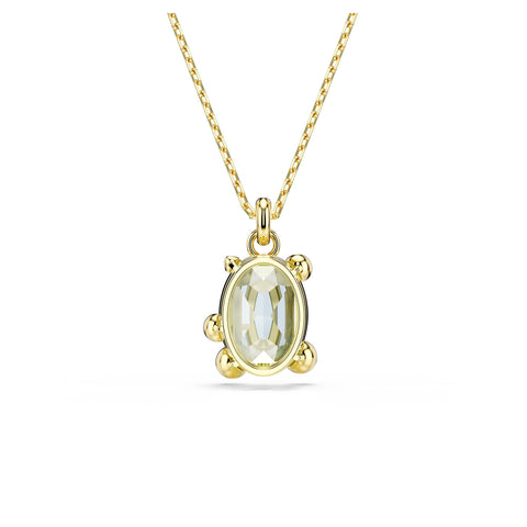Swarovski Gema Pendant, Mixed cuts, Multicolored, Gold-Tone Finish