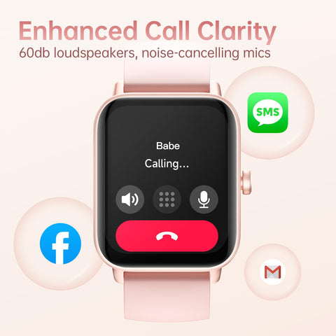 Smart Watch HD Large Display, Smart Watches for Women Men with Clear Bluetooth Calls, 24/7 Health Monitoring, Fitness Tracking, Waterproof Fitness Tracker Watch for Android iOS WNH