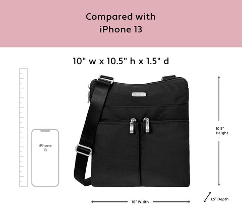 Baggallini Women's Horizon Crossbody, Black Baggallini