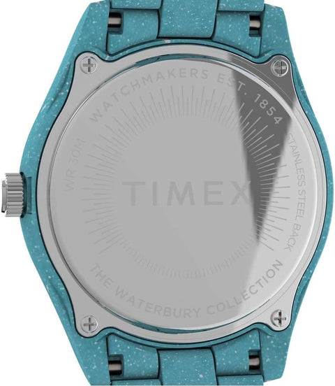 Timex Women's Waterbury Ocean Recycled Plastic 37mm Watch - Triple Light Blue Timex