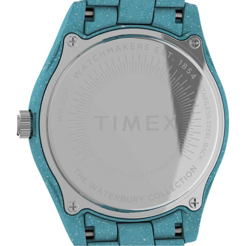 Timex Women's Waterbury Ocean Recycled Plastic 37mm Watch - Triple Light Blue Timex