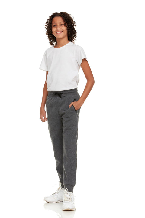 PURE CHAMP 3Pk Boys Sweatpants Fleece Athletic Workout Kids Clothes Boys Joggers with Zipper Pocket and Drawstring Size 4-20(SET1 Size 8)