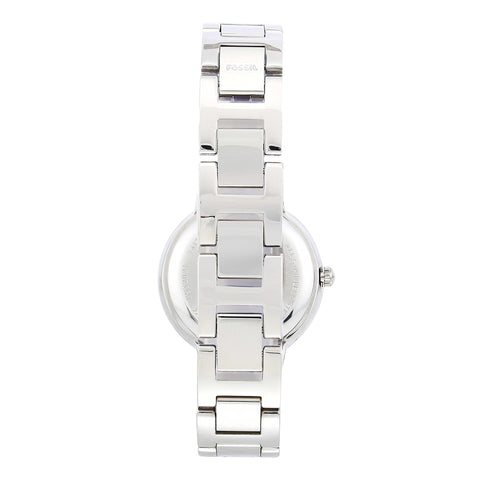 Fossil Women's Virginia Quartz Stainless Steel Three-Hand Watch, Color: Silver Glitz (Model: ES3282) Fossil