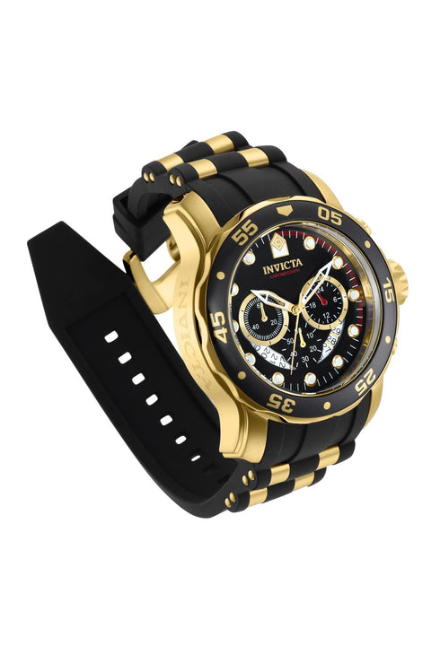 Invicta Men's 6981 Pro Diver Collection Chronograph Black Dial Black Dress Watch Invicta