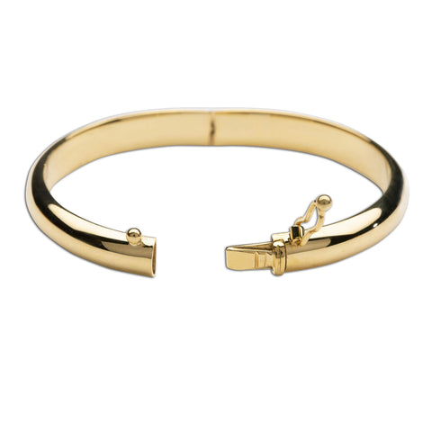 Precious Pieces 14K Gold-Plated Classic Adult Bangle Bracelet for Teens or Women(Adult-Large) Precious Pieces