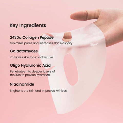 BIODANCE Bio-Collagen Real Deep Mask, Hydrating Overnight Hydrogel Mask, Pore Minimizing, Elasticity Improvement, 34g x4ea BIODANCE