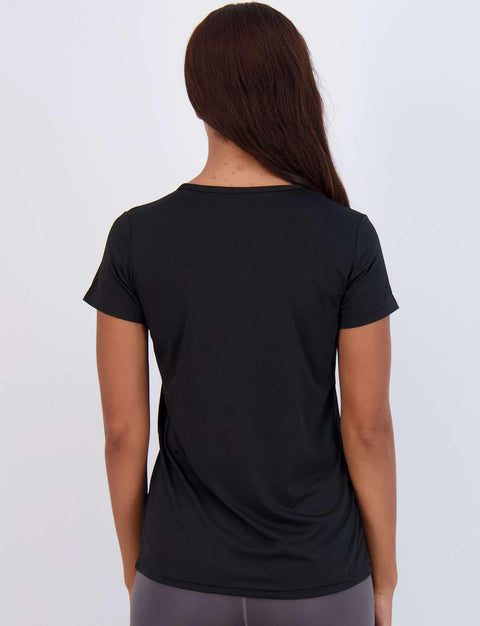 Real Essentials Womens V Neck T-Shirt Ladies Yoga Top Athletic Tees Active Wear Gym Workout Zumba Exercise Running Essentials Quick Dry Fit Dri Fit Moisture Wicking Basic Clothes, Set 9, S, Pack of 5 Real Essentials