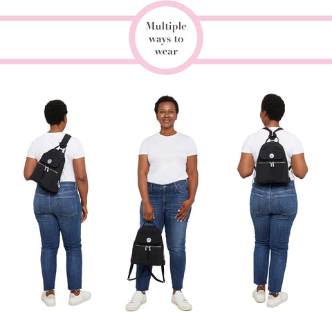 Baggallini Naples Convertible Backpack - Convertible Sling Bag for Women with Adjustable Shoulder Straps Baggallini