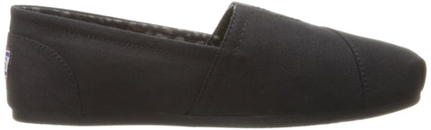 Skechers Women's Bobs Plush-Peace & Love Ballet Flat, Black, 8.5