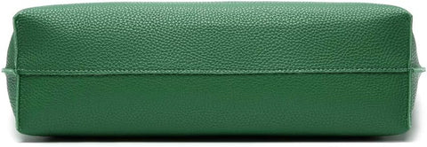 Dreubea Women's Soft Faux Leather Tote Shoulder Bag from, Big Capacity Tassel Handbag Forest Green Dreubea