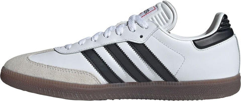 adidas Unisex Samba Indoor Sneaker, White/Black/Vivid Red, 7 US Men