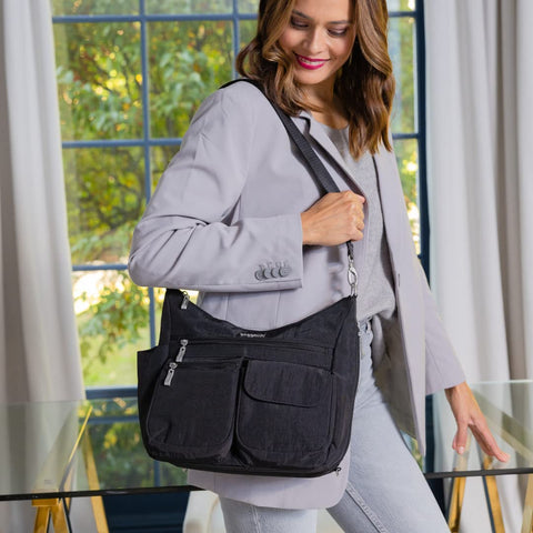 Baggallini womens Modern Everywhere Bag, Black, One Size US Baggallini