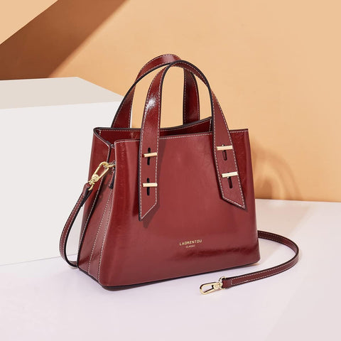 LAORENTOU Women Crossbody Handbags Cow Leather Satchel Handbags for Women Top-handle Shoulder Tote Purses LAORENTOU