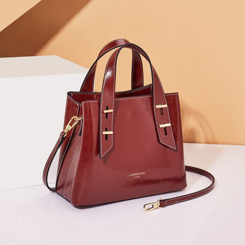 LAORENTOU Women Crossbody Handbags Cow Leather Satchel Handbags for Women Top-handle Shoulder Tote Purses LAORENTOU