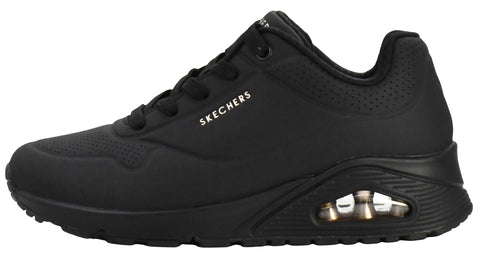 Skechers Women's Uno-Stand on Air Sneaker, Black/Black, 9