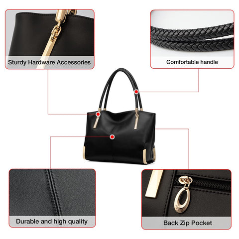 FOXLOVER Large Capacity Tote Handbags for Women, Women's Top-handle Bags Fashion Shoulder Bags Purses Minimalist design FOXLOVER