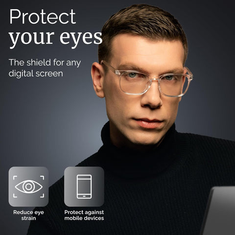 livho High Tech Blue Light Glasses - Advanced 99% Blue Light Blocking Computer Glasses - Anti Eyestrain & UV Glare Protection livho