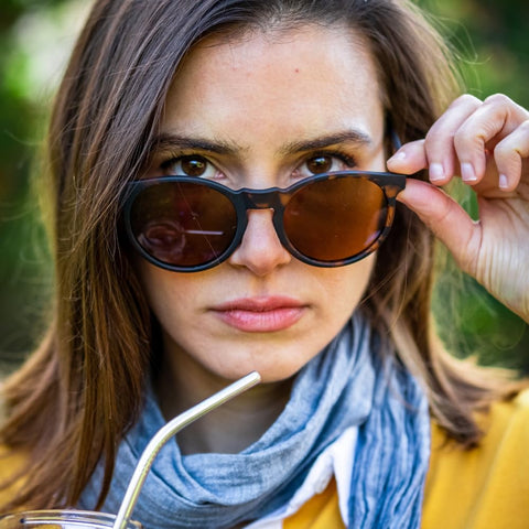 goodr Nine Dollar Pour Over Polarized Round Sunglasses for Men & Women, Small Sized (Circle G), Brown Translucent Frames with Brown Non-Reflective Lens, UV400 Protection, No Slip, No Bounce
