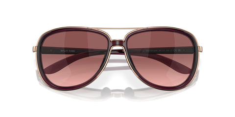 Oakley Womens OO4129 Split Time Aviator Sunglasses, Crystal Raspberry/G40 Black Gradient, 58 mm