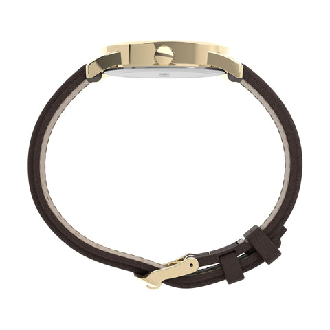 Timex Men's TW2P75800 Easy Reader 38mm Brown/Gold-Tone/Cream Leather Strap Watch