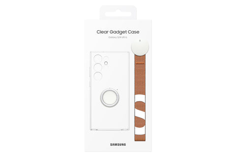 SAMSUNG Galaxy S24 Ultra Clear Gadget Phone Case, Protective Cover with Hand Grip, Kickstand, Wrist Strap Accessories, Scratch Resistant Protection, US Version, EF-XS928CTEGUS, Transparent SAMSUNG