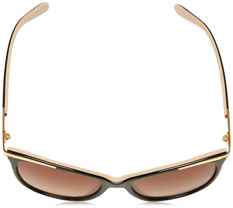 Ralph by Ralph Lauren Women's RA5203 Cat Eye Sunglasses, Shiny Black On Nude & Gold/Gradient Brown, 54 mm Ralph by Ralph Lauren