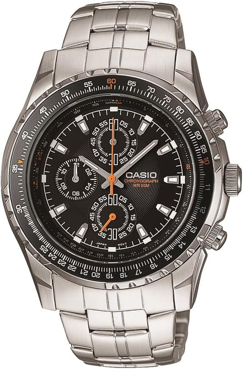 Casio Men's MTP4500D-1AV Slide Rule Bezel Aviator Stainless Steel Watch Casio