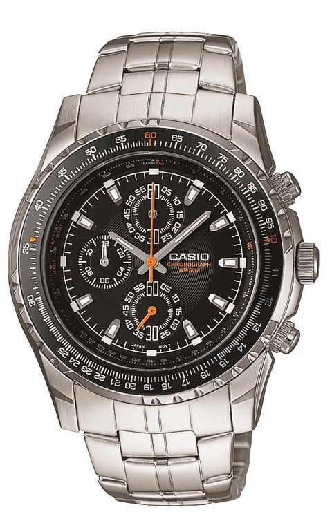 Casio Men's MTP4500D-1AV Slide Rule Bezel Aviator Stainless Steel Watch Casio