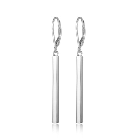 Amazon Essentials Sterling Silver Vertical Bar Dangle Earrings (previously Amazon Collection) Amazon Essentials