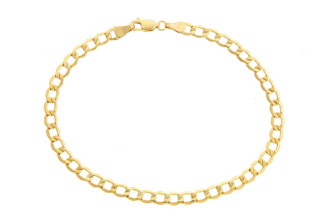 Elegano Gold Bracelets for Women 14kt Yellow Gold 7.5 inch, Link Bracelet Elegano