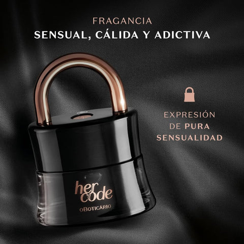 O Boticário Her Code Eau de Parfum, Long-Lasting, Fruity Floriental Fragrance Perfume for Women, 1.7 Ounce O Boticário