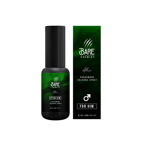 Bare Chemist Allure Pheromone Cologne Perfume for Men [Long Lasting Spray] - Pheromones Perfumes Cologne for Him - Concentrated Perfume 1oz