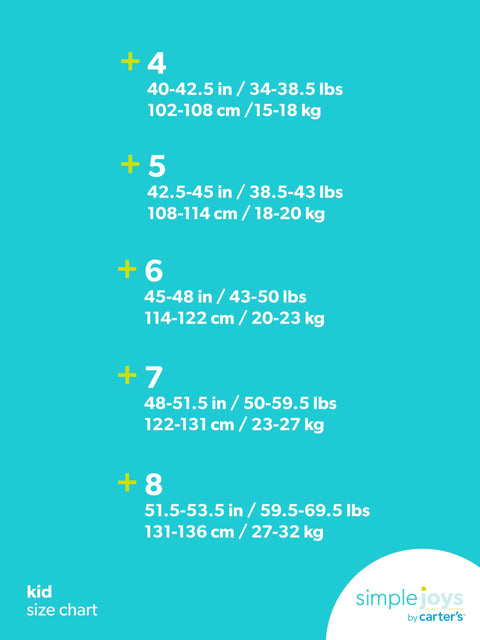 Simple Joys by Carter's Girls' Long-sleeve Thermal Shirts, Pack of 3, Grey Dots/Pink/White Floral, 4