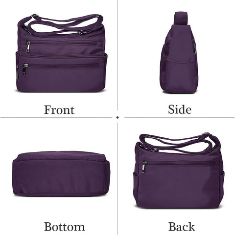 VOLGANIK ROCK Crossbody Bag for Women Waterproof Messenger Shoulder Bag Casual Nylon Purse Handbag Multi Pocket Lightweight Travel Bag VOLGANIK ROCK