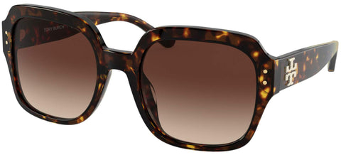 Tory Burch TY7143U Sunglasses 172813-56 -, Lt Brown Dk Brown Gradient TY7143U-172813-56 Tory Burch