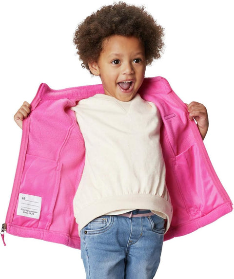 Columbia unisex-baby Benton Springs Fleece Jacket, Pink Ice, 2T