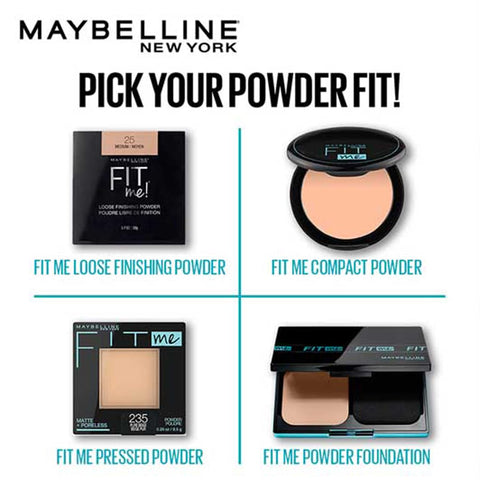 Maybelline Fit Me Matte + Poreless Pressed Face Powder Makeup & Setting Powder, Classic Ivory, 1 Count