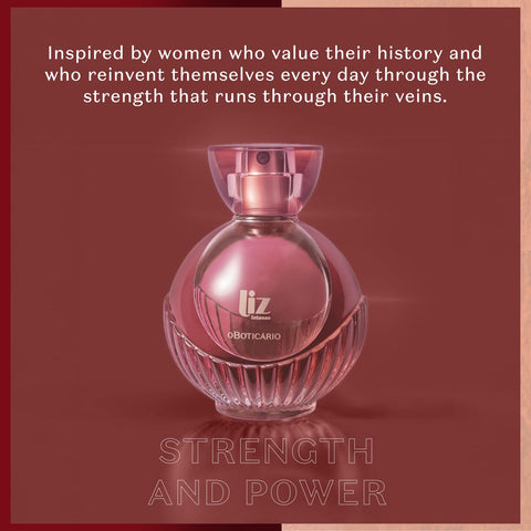 O Boticário Liz Intense Eau de Toilette Fragrance for Women, Amber Woody Intense Perfume, 3.4 Ounce O Boticário