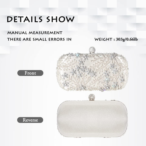 AOYUNHUI Clutch Purses for Women Evening Rhinestone Purse Cross Body Bag Wedding Prom Party Club With Removable Chain Strap AOYUNHUI
