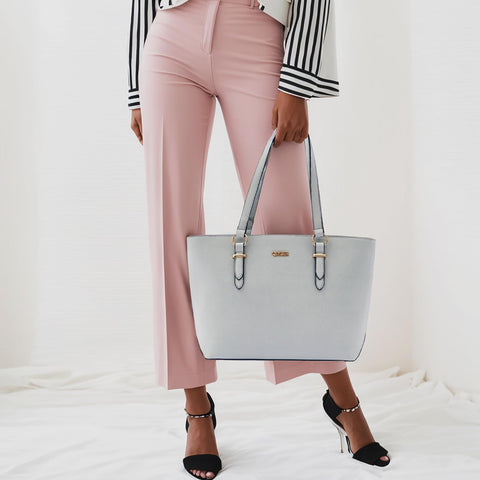 Purses And Wallets Set For Women Work Tote Handbags Shoulder Bag Top Handle Totes Purse With Matching Wallet Grey Large Qiyuer