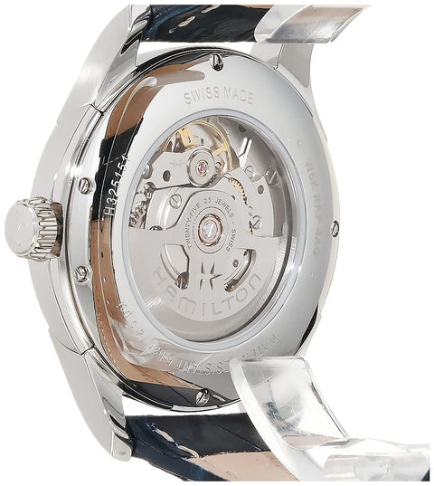 Hamilton Watch Jazzmaster Viewmatic Swiss Automatic Watch 40mm Case, Blue Dial, Blue Leather Strap (Model: H32515641) Hamilton