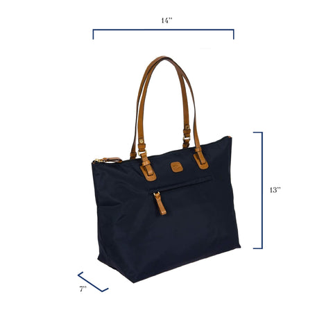 Bric's Sportina X-Bag - Large Tote Bag - 3-Way Shopper Shoulder Bag - Designer Handbag for Travel and Work, Navy Bric's