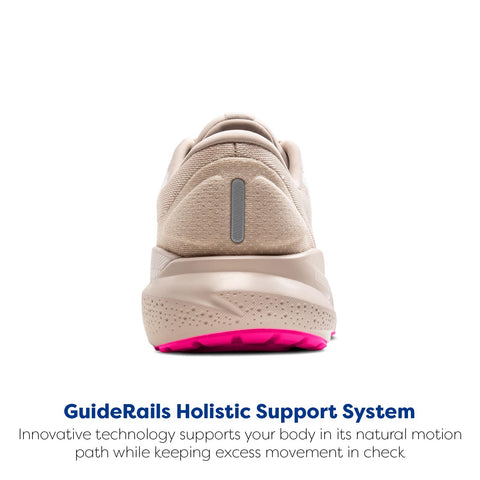 Brooks Women’s Adrenaline GTS 24 Supportive Running Shoe - Chateau Grey/Coconut/Pink - 7 Medium