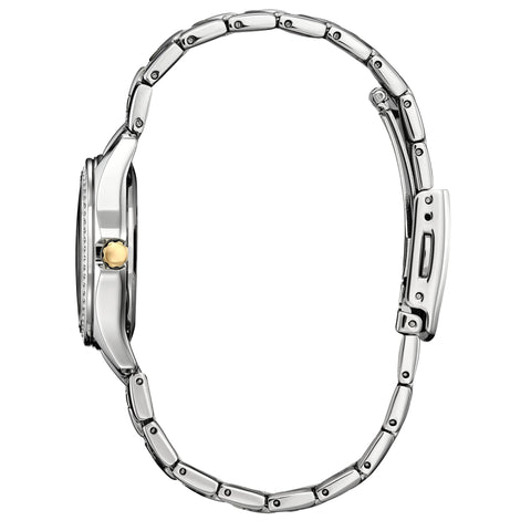 Citizen Ladies' Eco-Drive Classic Crystal Watch in Two-Tone Stainless Steel, Silver-Tone Dial Citizen
