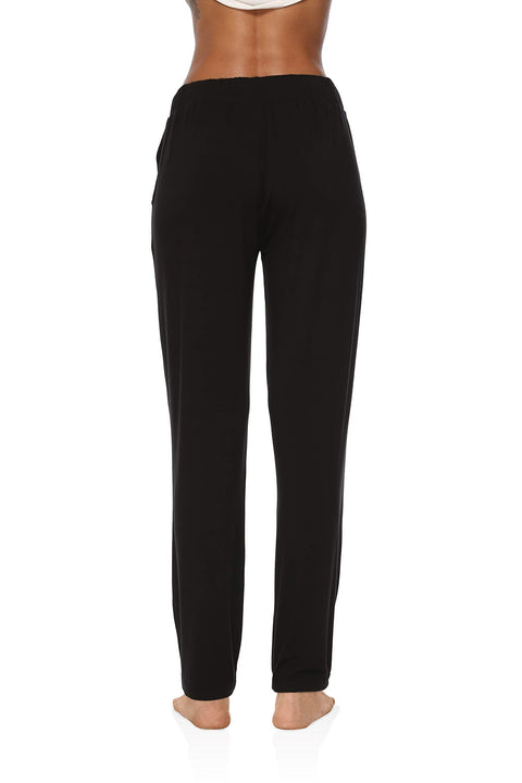 DIBAOLONG Womens Yoga Pants Wide Leg Comfy Drawstring Loose Straight Lounge Running Workout Legging A1-Black L DIBAOLONG