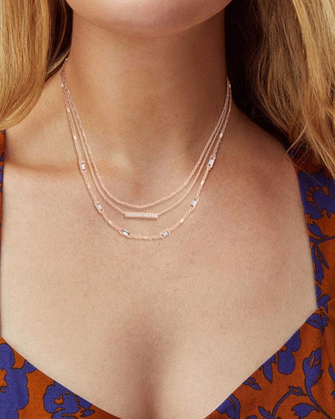 Kendra Scott Addison Multi Strand in Rose Gold Rose Gold Metal Kendra Scott