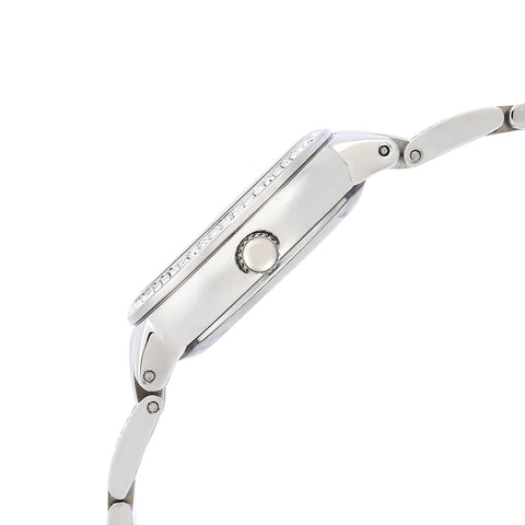 Fossil Women's Virginia Quartz Stainless Steel Three-Hand Watch, Color: Silver Glitz (Model: ES3282) Fossil