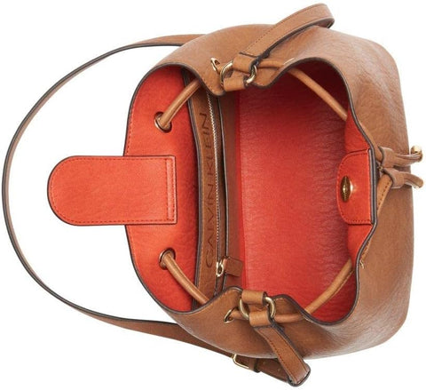 Calvin Klein Gabrianna Novelty Bucket Shoulder Bag, Caramel