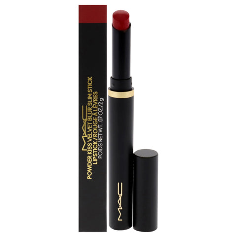 MAC Powder Kiss Velvet Blur Slim Stick - 889 Ruby New for Women - 0.07 oz Lipstick MAC