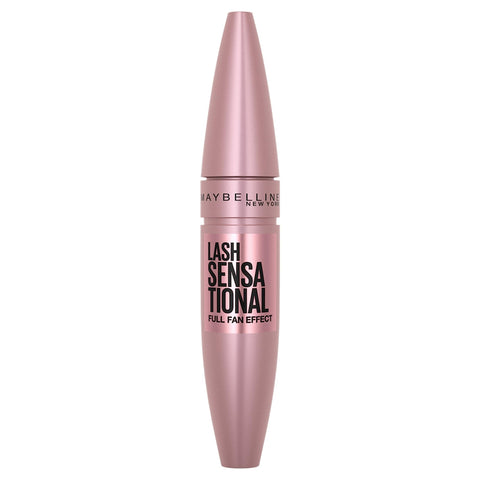 Maybelline Lash Sensational Washable Mascara, Lengthening and Volumizing for a Full Fan Effect, Blackest Black, 1 Count MAYBELLINE